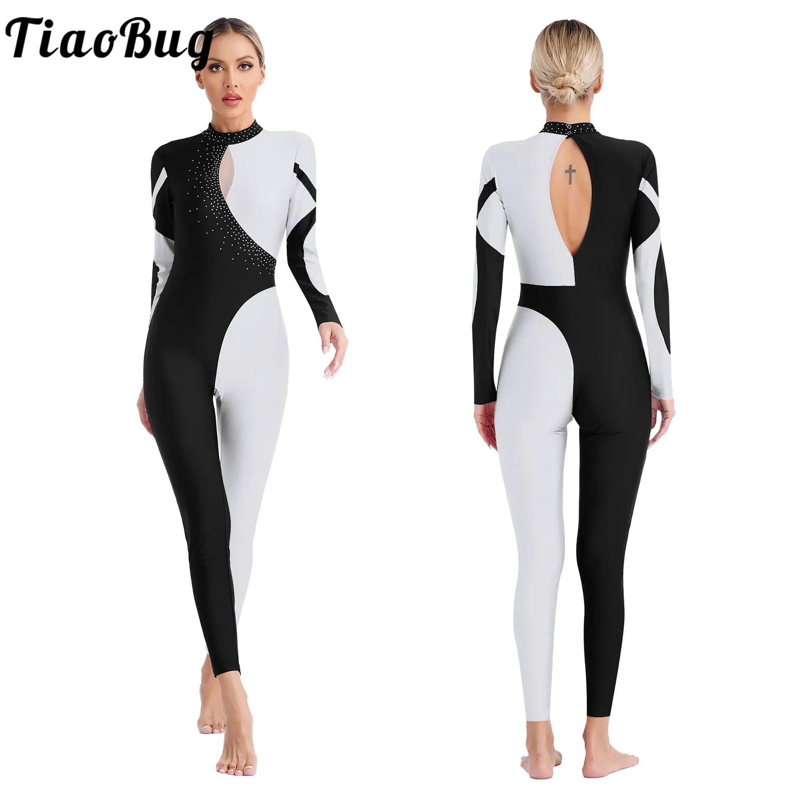 Rhinestone Banding Trim - Tuta da donna in colore a