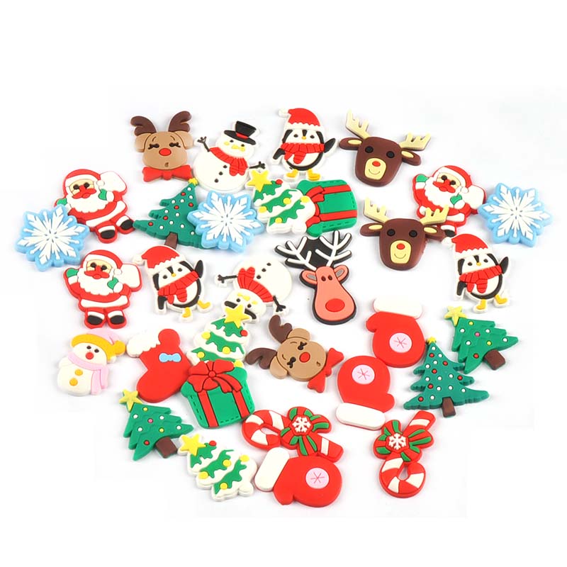 Christmas Craft Embellishment - 20 pz 3-4cm babbo natale/pinguino/calzini abbellimenti