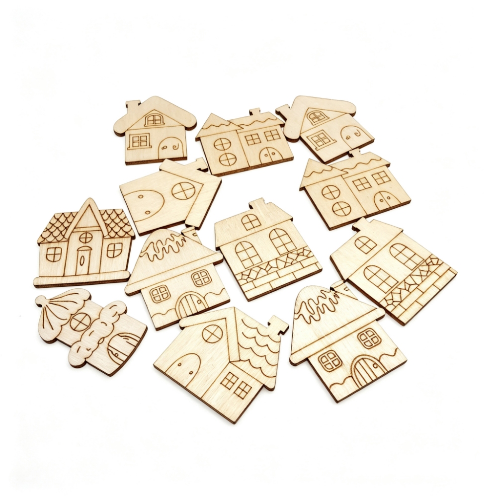 Decorazioni natalizie in legno - Christmas Craft Embellishment recensione e prezzo