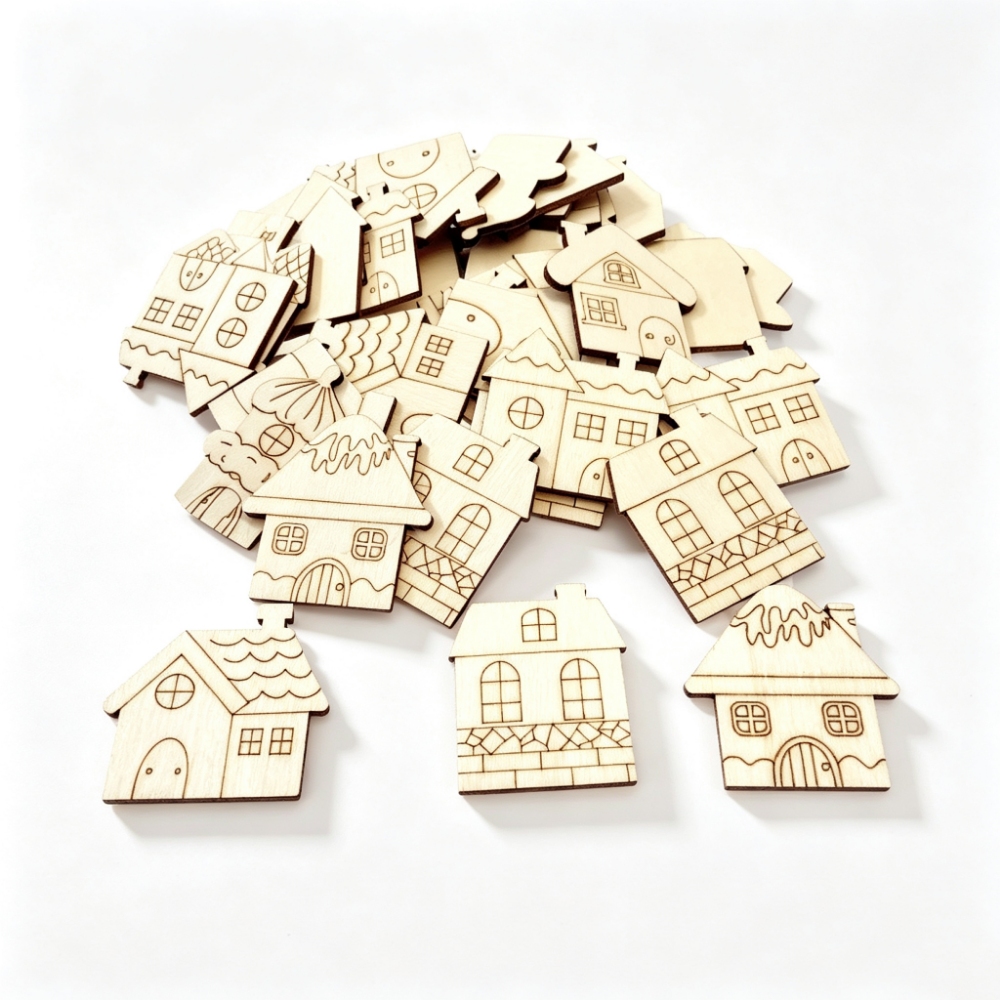 Decorazioni natalizie in legno - Christmas Craft Embellishment recensione e prezzo