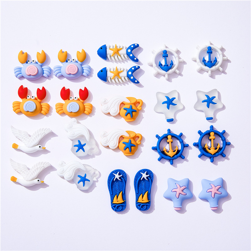 10pcs Marine Beach Style Crab  - Christmas Craft Embellishment recensione e prezzo