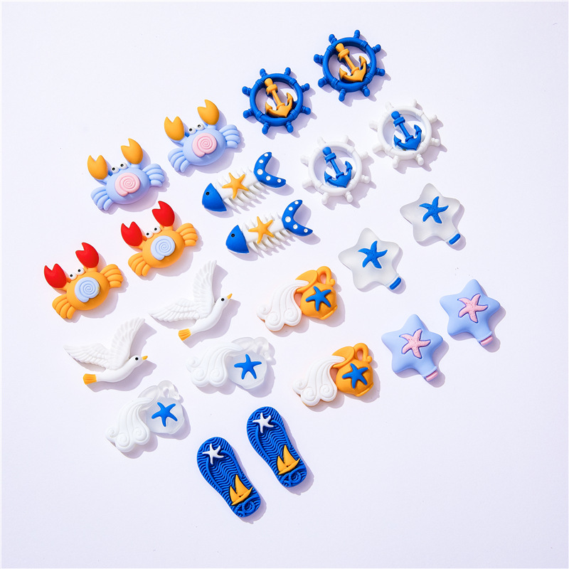 10pcs Marine Beach Style Crab  - Christmas Craft Embellishment recensione e prezzo