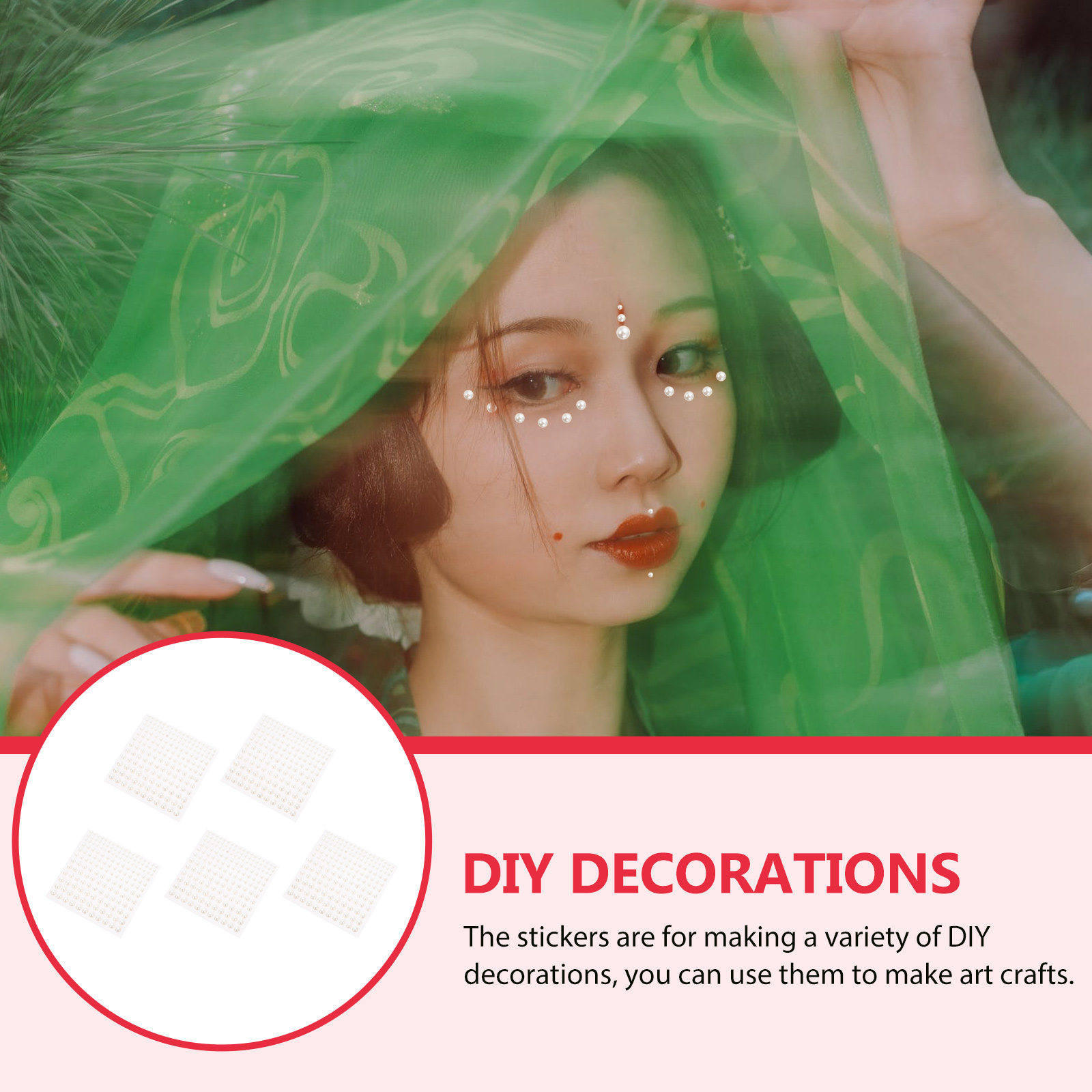 5 pezzi di adesivi per il viso - Craft Embellishment recensione e prezzo