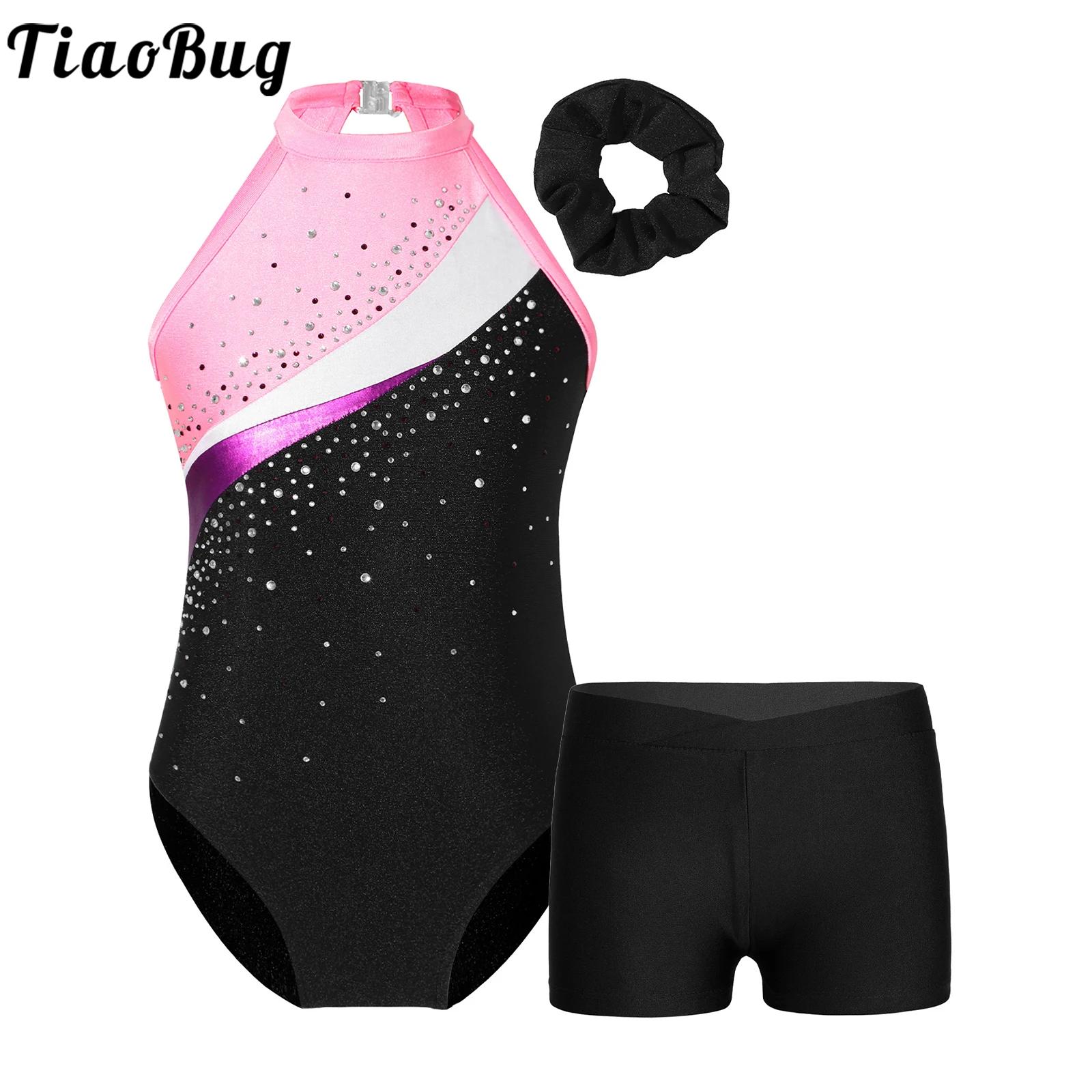 Bambini ragazze ginnastica bod - Rhinestone Banding Trim recensione e prezzo